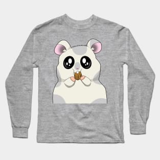 Cute Cartoon Hamster Eating Long Sleeve T-Shirt